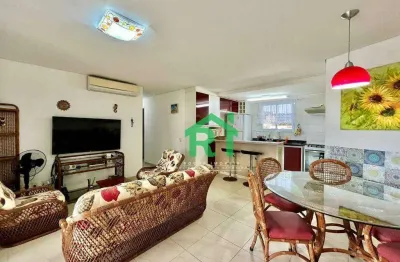 Apartamento com 3 dormitórios à venda, 118 m² por r$ 850.000 - enseada - guarujá/sp