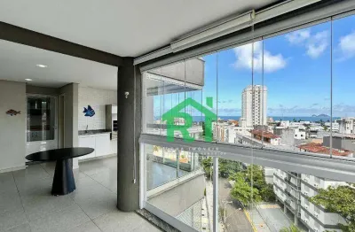 Apartamento beira mar 3 dormitórios à venda, 118 m² por r$ 835.000,00 - praia da enseada - guarujá/sp