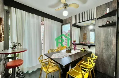 Apartamento com 3 dormitórios à venda, 100 m² por r$ 550.000,00 - enseada - guarujá/sp