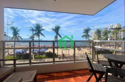 Apartamento frente mar, 4 dormitórios (suítes), 2 vagas, jardim astúrias - guarujá/sp