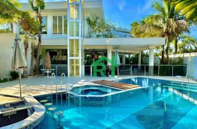 Casa com 6 dormitórios, 690 m² - venda por r$ 5.300.000 ou aluguel por r$ 30.000/ano - acapulco - guarujá/sp