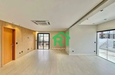 Cobertura duplex à beira mar, 5 suítes, 4 vagas, área de lazer, tombo, guarujá/sp