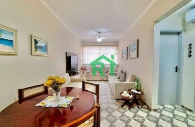 Apartamento com 2 dormitórios, 1 vaga, astúrias, guarujá/sp.