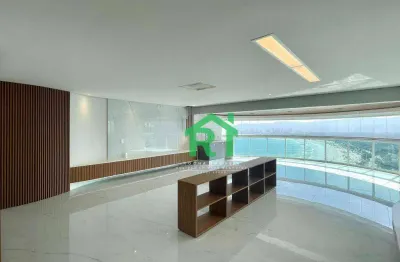 Apartamento frente mar, 4 dormitórios (4 suítes), 2 vagas, área de lazer, enseada, guarujá/sp