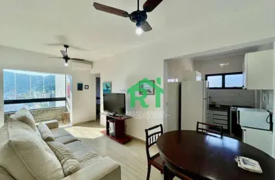 Apartamento vista-mar 2 quartos, 2 vagas, lazer. venda, 68m² r$460.000 - enseada - guarujá/sp