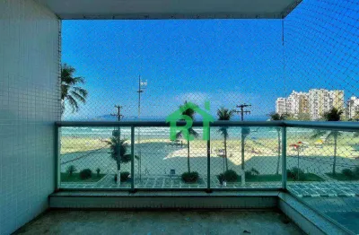 Apartamento frente mar, 3 dormitórios (1 suíte), 1 vaga, jardim astúrias - guarujá/sp