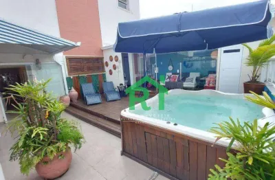 Cobertura reformada 4 quartos (suítes), lazer privativo. venda, 208m² r$950.000 - enseada - guarujá/sp