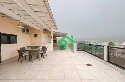 Cobertura penthouse, 2 dormitórios (1 suíte), 1 vaga, lazer privativo- enseada - guarujá/sp