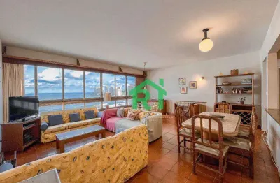 Apartamento amplo frente mar 3 quartos, vagas. venda, 140m² r$1.000.000 - pitangueiras - guarujá/sp