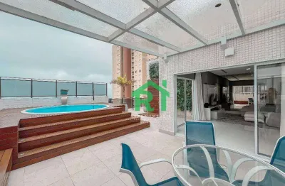 Cobertura reformada vista-mar 3 quartos, lazer privativo. venda, 148m² r$1.200.000 - enseada - guarujá/sp