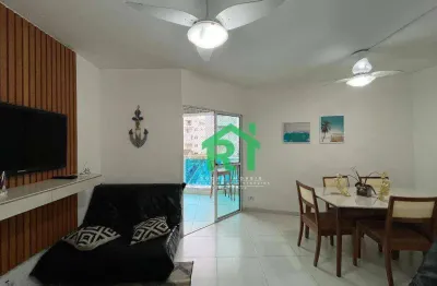 Apartamento com 3 dormitórios à venda, 90 m² por r$ 595.000,00 - tombo - guarujá/sp