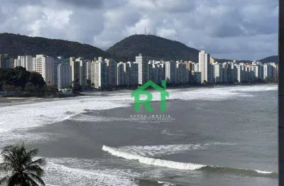 Apartamento beira-mar 3 quartos, varanda gourmet. venda, 100m² r$950.000 - jardim astúrias - guarujá/sp