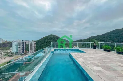 Apartamento beira-mar 2 quartos, lazer completo, vaga. venda, 56m² r$640.000 - enseada - guarujá/sp