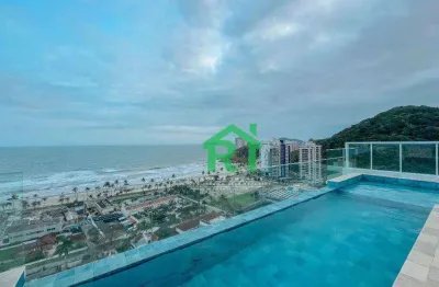 Apartamento beira-mar 2 quartos, lazer completo, vaga. venda, 56m² r$670.000 - enseada - guarujá/sp