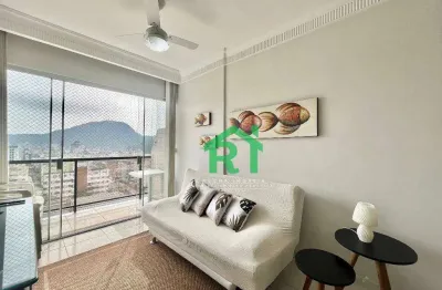 Apartamento com 1 dormitório à venda, 55 m² por r$ 340.000,00 - enseada - guarujá/sp