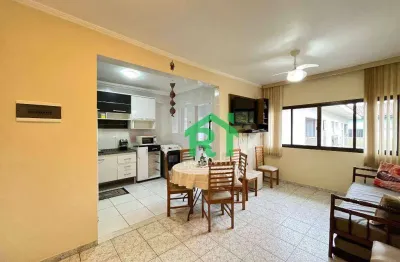 Apartamento à beira mar com 2 quartos (1 suíte), 1 vaga à venda no tombo, guarujá