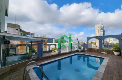 Cobertura com 3 dormitórios à venda, 250 m² por r$ 850.000 - enseada - guarujá/sp