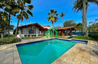 Casa com 3 quartos (3 suítes), 4 vagas e lazer à venda em enseada, guarujá