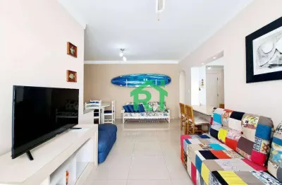 Apartamento à beira mar, 2 dormitórios (1 suíte), 1  vaga, praia da enseada - guarujá/sp
