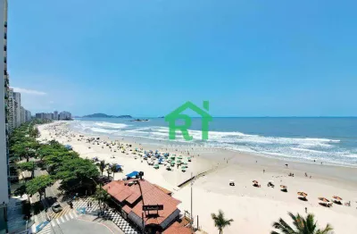 Apartamento frente ao mar, com 2 dormitórios (1 suíte), praia das pitangueiras - guarujá/sp