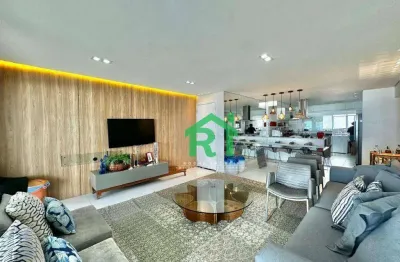 Apartamento beira mar, vista mar, 4 dormitórios (4 suítes), 3 vagas, lazer, enseada, guarujá/sp.
