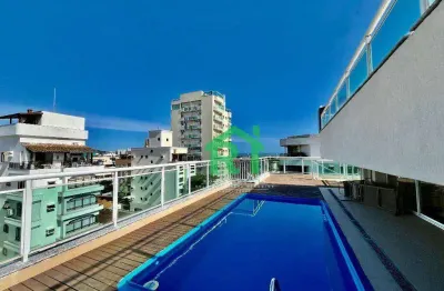 Apartamento beira mar, 2 dormitórios ( 1 suíte), lazer - enseada - guarujá/sp