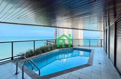 Apartamento com 4 dormitórios à venda, 350 m² por r$ 4.400.000,00 - jardim astúrias - guarujá/sp