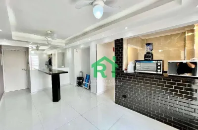 Apartamento com 2 dormitórios à venda, 70 m² por r$ 390.000,00 - enseada - guarujá/sp