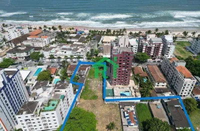 Terreno beira mar, 3.200 metros - praia do tombo - guarujá/sp