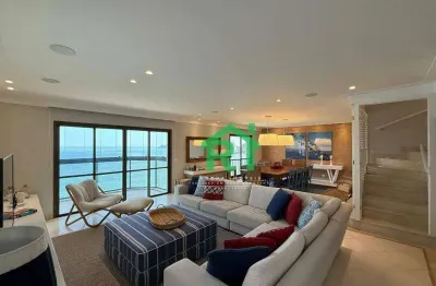 Cobertura com 6 dormitórios à venda, 450 m² por r$ 5.800.000,00 - pitangueiras - guarujá/sp