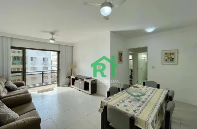 Apartamento com sacada, 2 dormitórios (1 suíte), 1 vaga, tombo, guarujá/sp