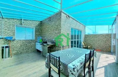 Cobertura duplex, 2 dormitórios (1 suíte), 1 vaga - enseada, guarujá/sp