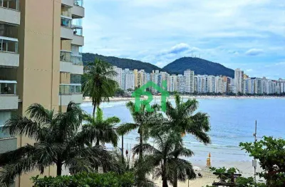 Apartamento beira mar, 3 dormitórios à venda, 98 m² por r$ 1.049.000 - jardim astúrias - guarujá/sp