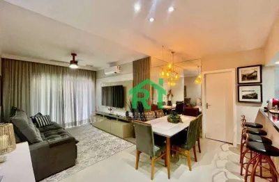 Apartamento reformado 3 dormitórios; (2 suíte), 1 vaga, lazer - enseada - guarujá/sp