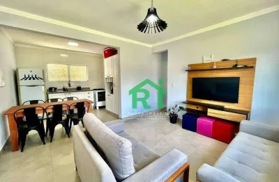 Apartamento reformado com 3 dormitórios à venda, 77 m² por r$ 350.000 - enseada - guarujá/sp