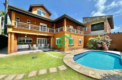 Casa beira mar, 6 dormitórios (6 suítes), 4 vagas, lazer, pernambuco, guarujá/sp.