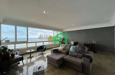 Apartamento frente mar, 3 dormitórios (1 suíte), 2 vagas, pitangueiras, guarujá/sp