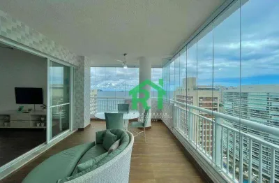 Apartamento à beira mar com 3 dormitórios (1 suíte), 2 vagas, lazer, jardim astúrias, guarujá/sp