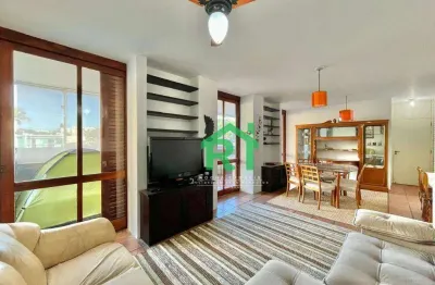 Apartamento beira mar, 2 dormitórios, 1 vaga, lazer, enseada, guarujá/sp.