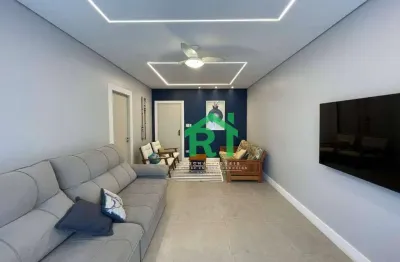 Apartamento com 3 dormitórios (1 suíte), churrasqueira, beira mar, enseada, guarujá/sp