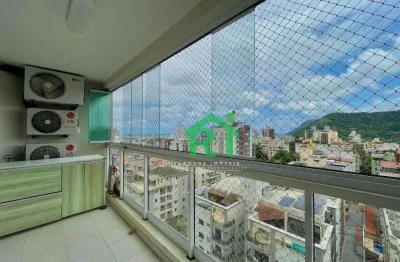 Apartamento com 2 dormitórios (2 suítes), 2 vagas, área de lazer, jardim astúrias, guarujá/sp