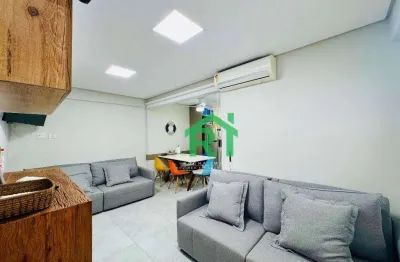 Apartamento com 1 dormitório à venda, 60 m² por r$ 400.000,00 - pitangueiras - guarujá/sp