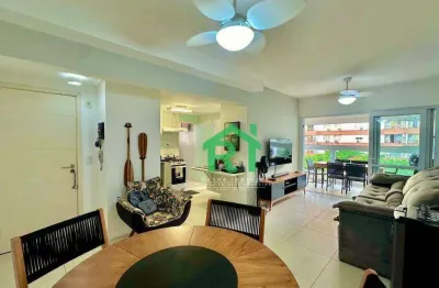 Apartamento com 3 dormitórios, 100 m² - venda por r$ 960.000,00 ou aluguel por r$ 7.000,00/mês - pitangueiras - guarujá/sp