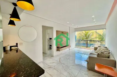 Apartamento com 2 dormitórios à venda, 75 m² por r$ 380.000 - enseada - guarujá/sp