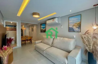 Apartamento à beira mar com 2 quartos (2 suítes), 1 vaga à venda em Pitangueiras, Guarujá