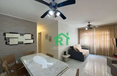 Apartamento com 3 dormitórios para alugar, 90 m² por r$ 3.200,00/mês - jardim astúrias - guarujá/sp