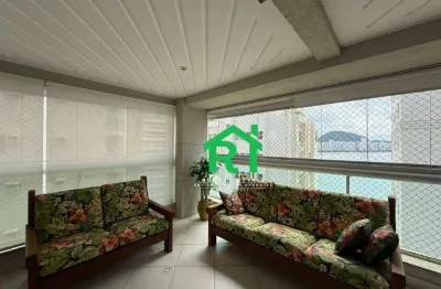 Apartamento frente mar com 3 dormitorios (3 suites), 2 vagas, lazer, asturias, guaruja/sp