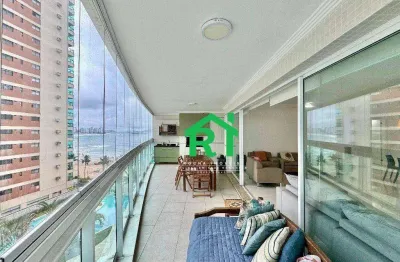 Apartamento à venda na praia das astúrias, 3 quartos, 2 vagas, vista para o mar, guarujá sp
