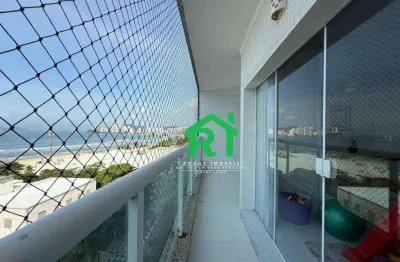 Apartamento frente mar com 3 dormitorios, vaga, lazer em pitangueiras, guaruja/sp