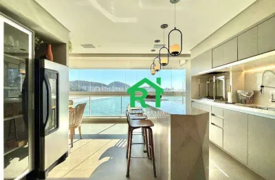 Apartamento frente mar com 4 quartos (4 suítes), 2 vagas e lazer à venda em jardim astúrias, guarujá